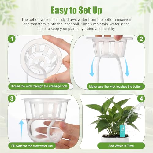 Plastic Dome Clear - 60-Pack Clear Self-Watering Nursery Pots 3.3”