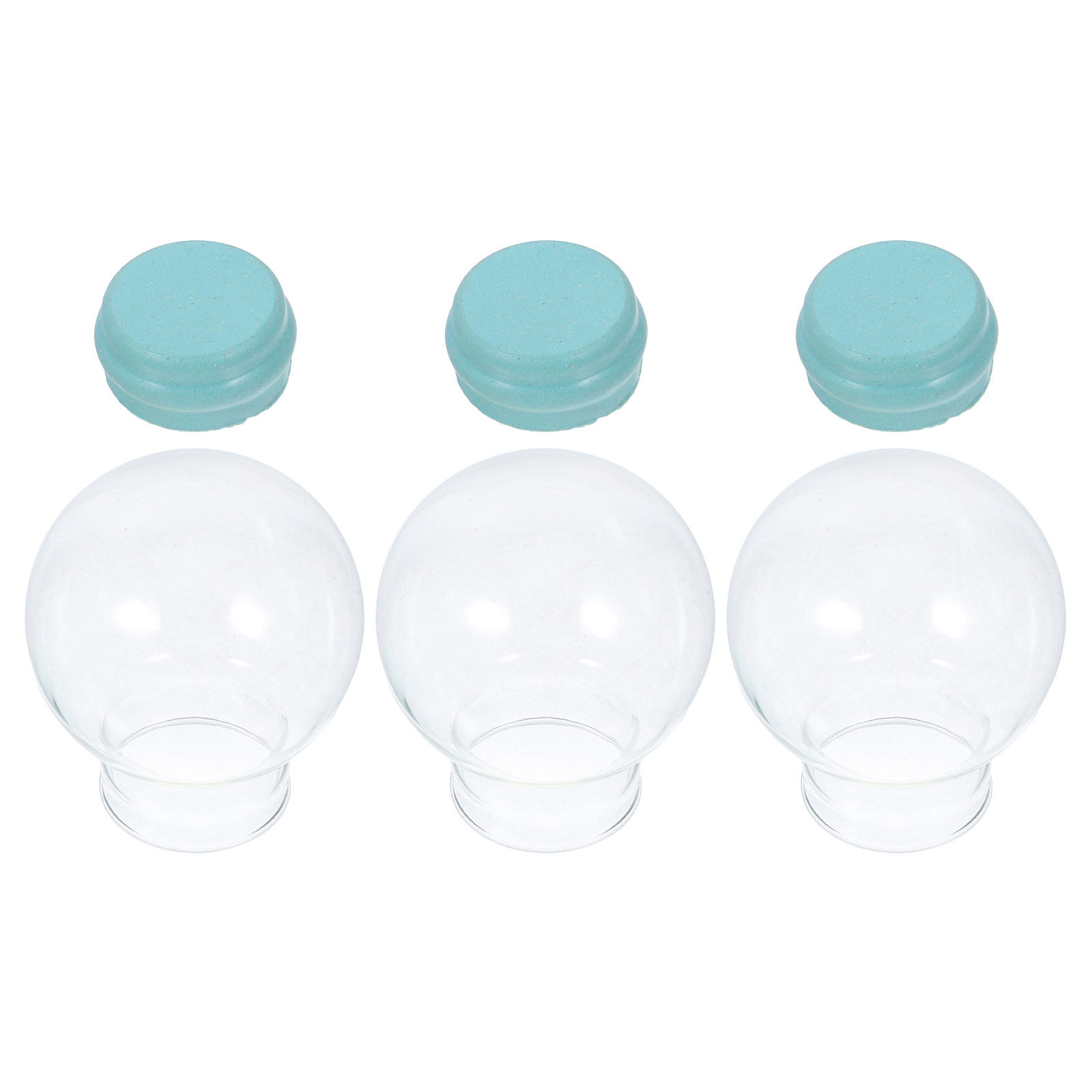 Plastic Dome Clear - 3Pcs Snow Globe Decoration Kits 45Mm