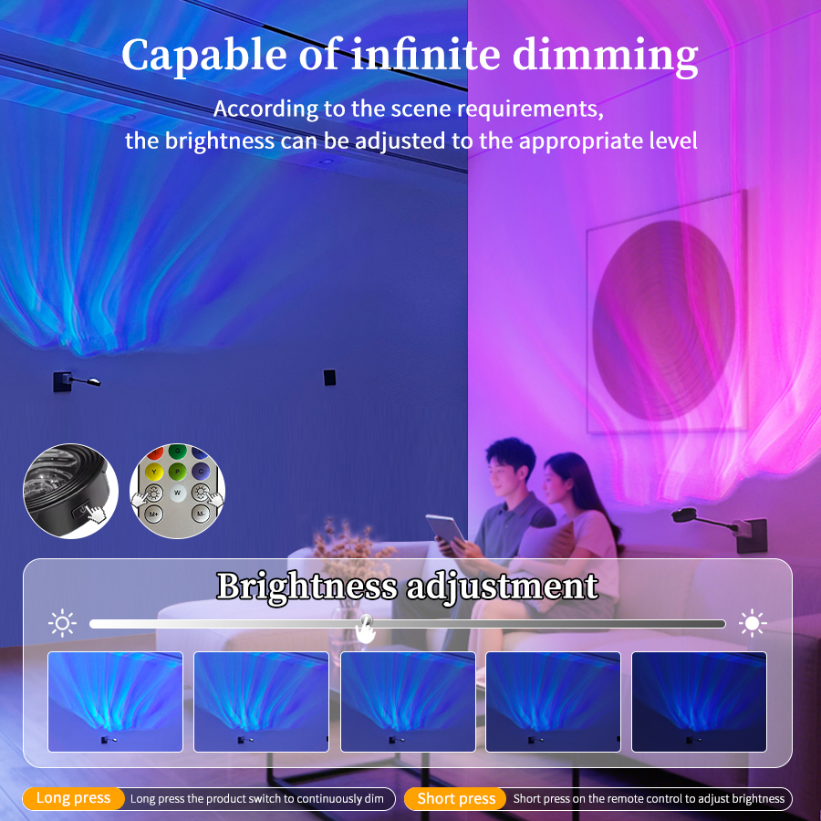 Self Watering Insert - Water Ripple Shaped Aurora Projection Light
