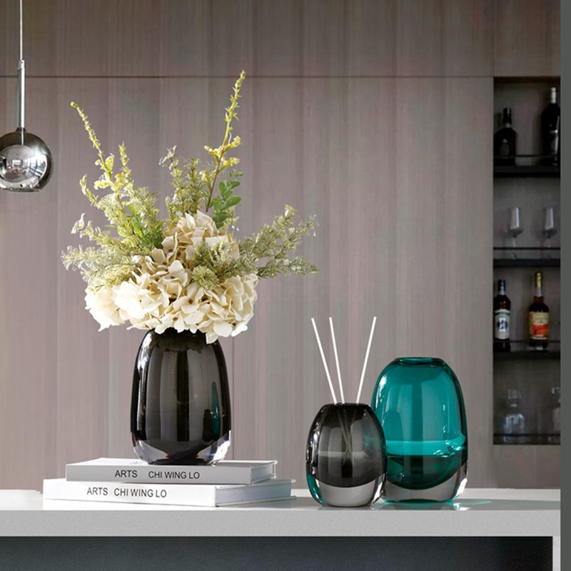 Propagation Station Vase - Smoke Gray Glass Vase, Hydroponic Vase,