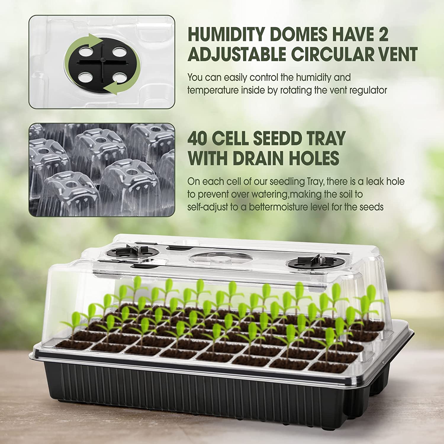 【Best 】1 Set, Seed Starter Tra - Humidity Dome Kit avis et prix