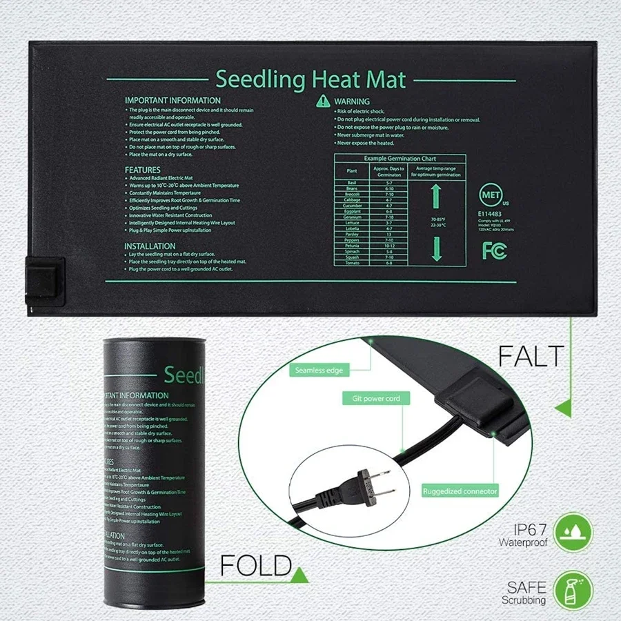 4 Sizes 220V EU Plug Seedling  - Heat Mat Seedling avis et prix