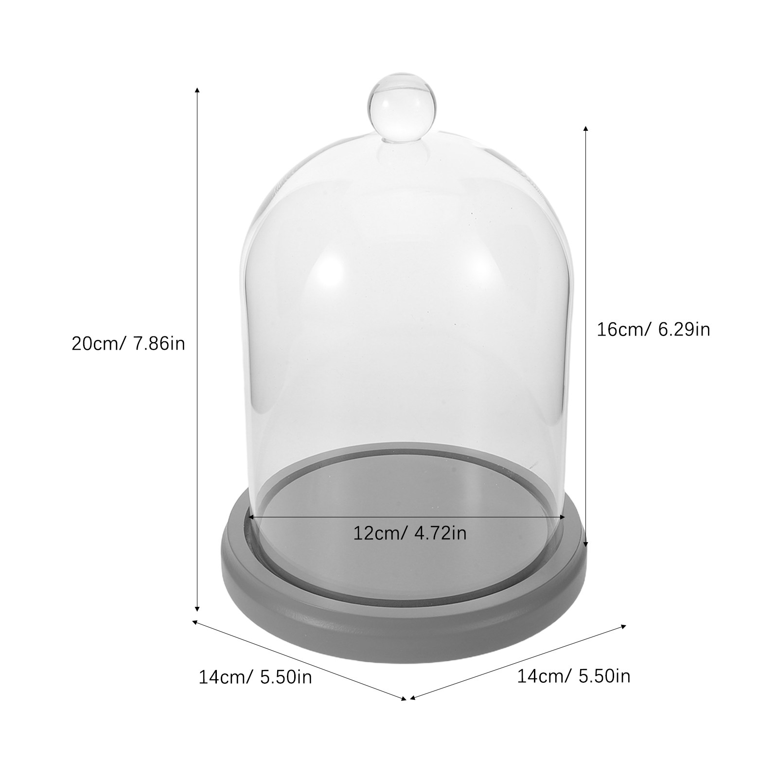Glass Dome Cloche Clear Bell J - Plastic Dome Clear avis et prix
