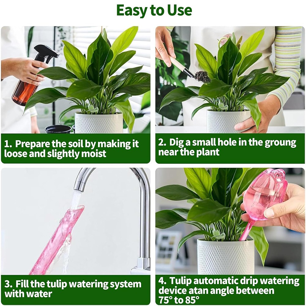 2/4pcs Tulip-Shaped Self-Water - Self Watering Insert avis et prix