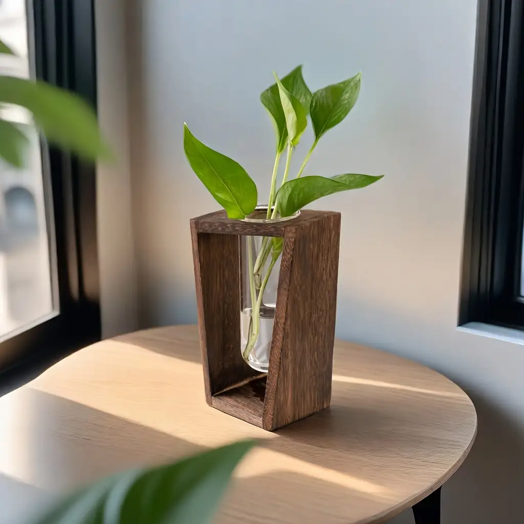 Modern Wood Propagation Vase - - Propagation Station Vase avis et prix