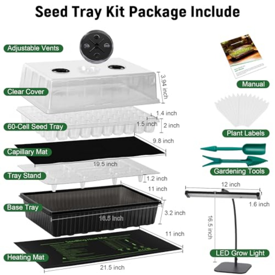 60-Cell Self-Watering Seed Sta - Humidity Dome Kit avis et prix