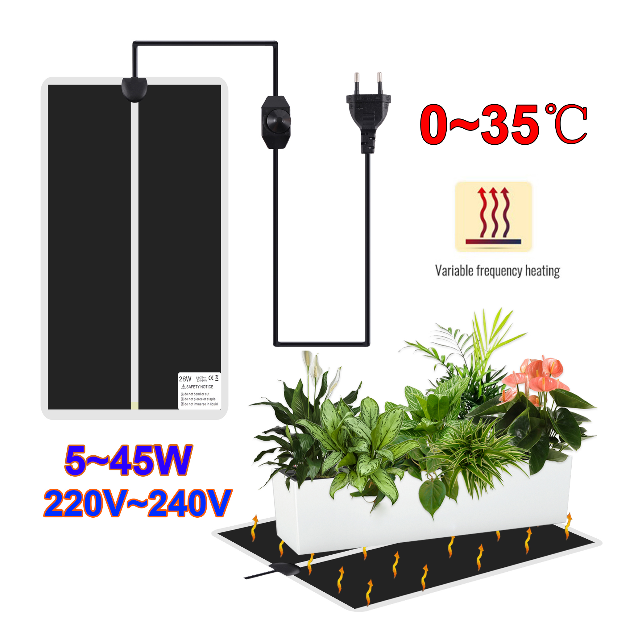 5~45W Seedling Heat Mat 220V~2 - Heat Mat Seedling avis et prix
