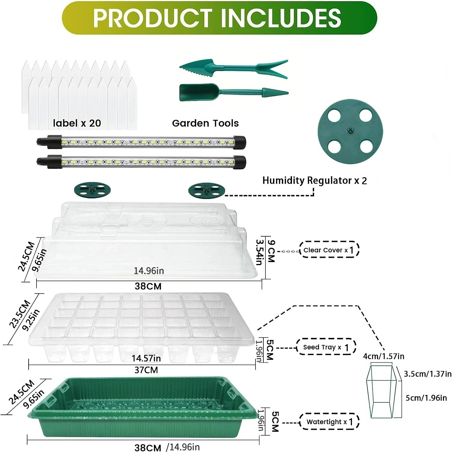 Seed Starter Tray with Grow Li - Humidity Dome Kit avis et prix