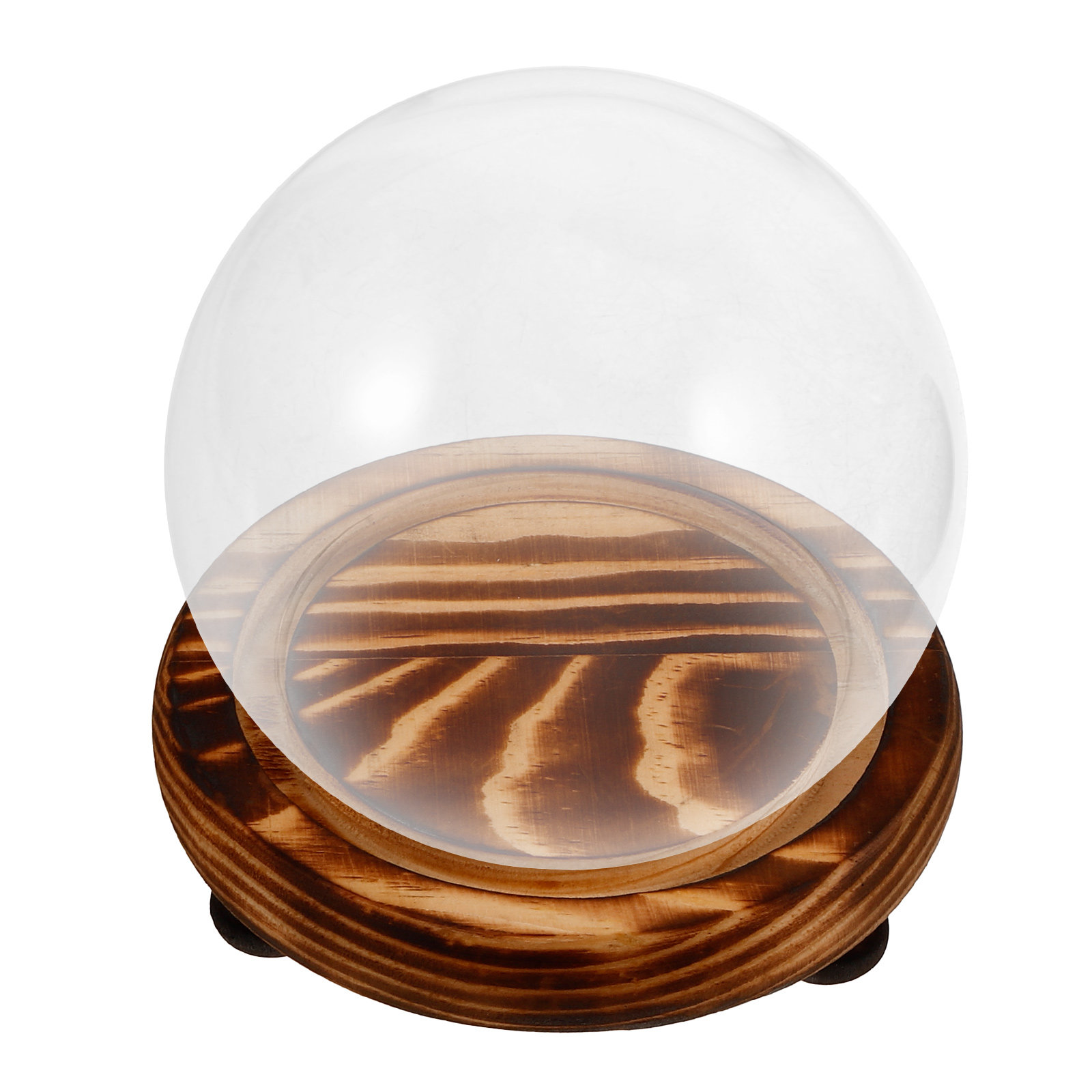 Glass Dome Display Case with W - Plastic Dome Clear avis et prix