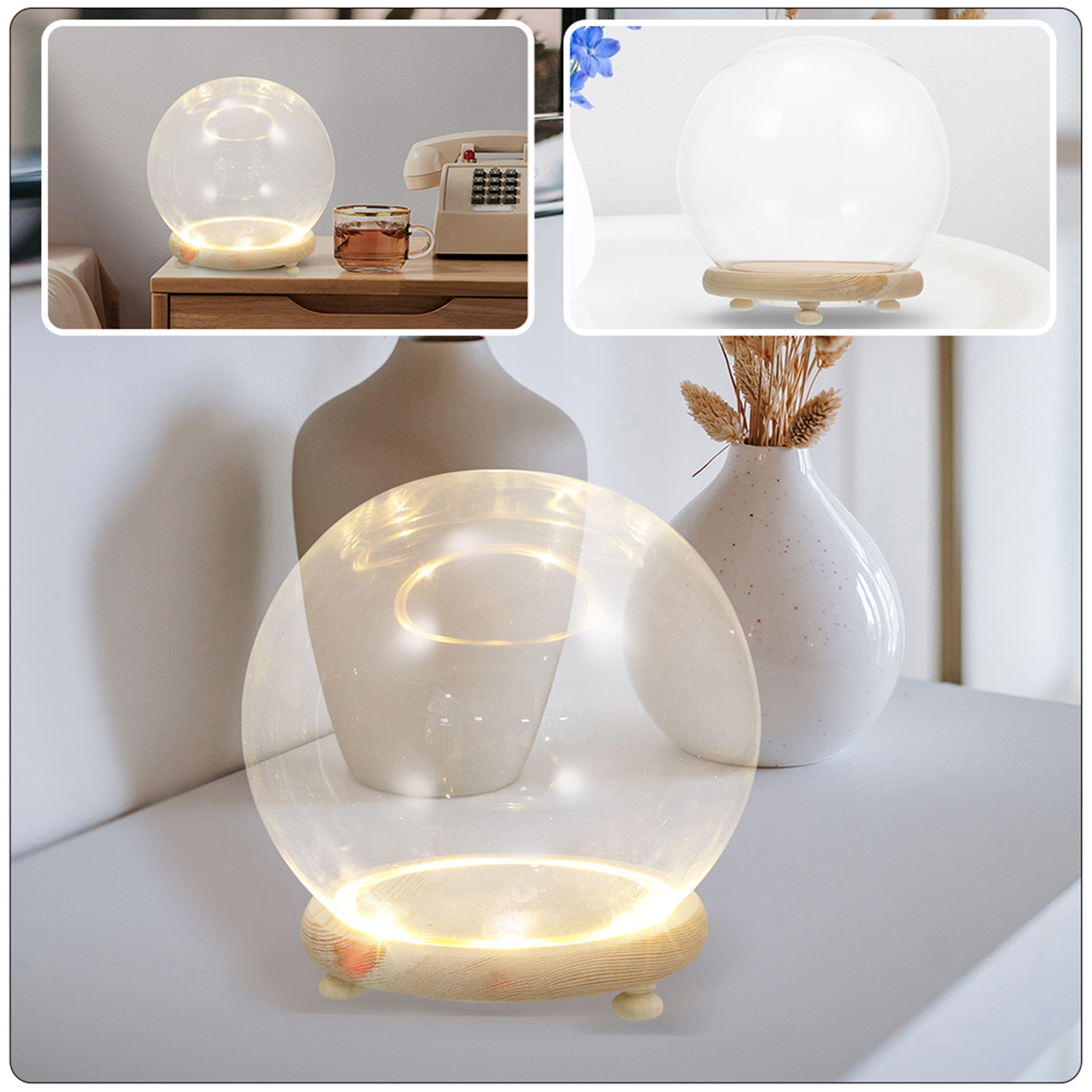 Eternal Flower Glass Cover Cle - Plastic Dome Clear avis et prix