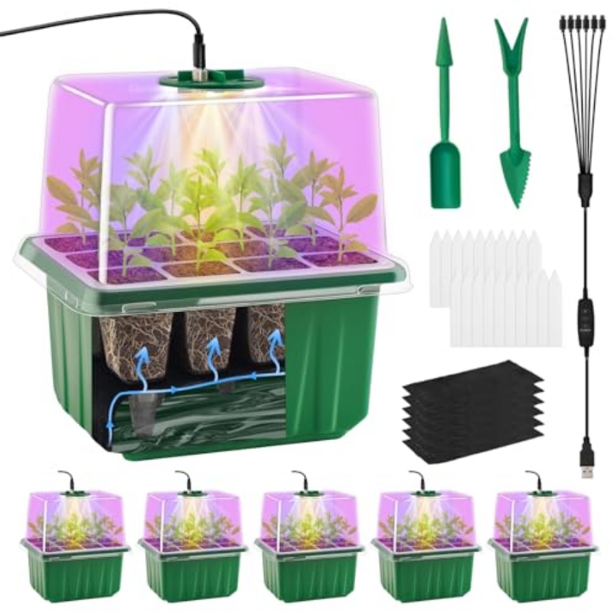 Seed Starter Tray with Light,  - Humidity Dome Kit avis et prix