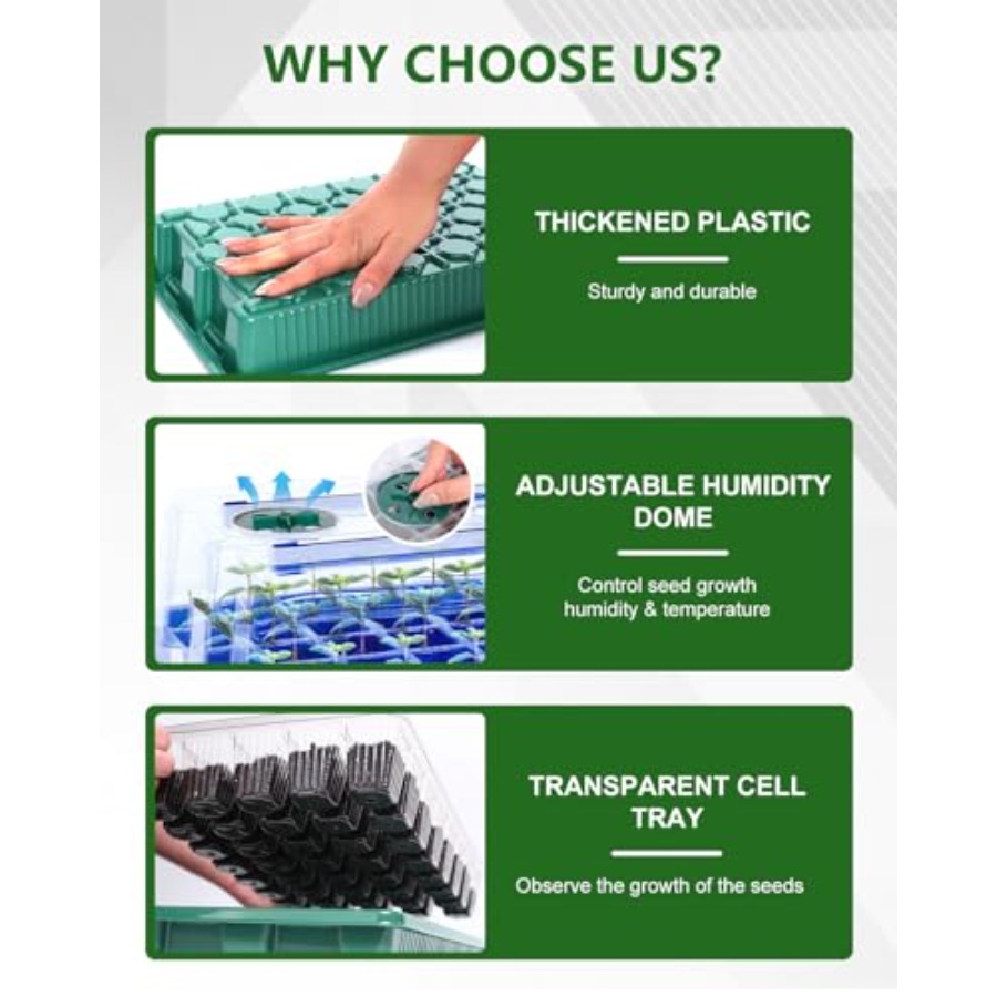 Seed Starter Kit with Grow Lig - Humidity Dome Kit avis et prix