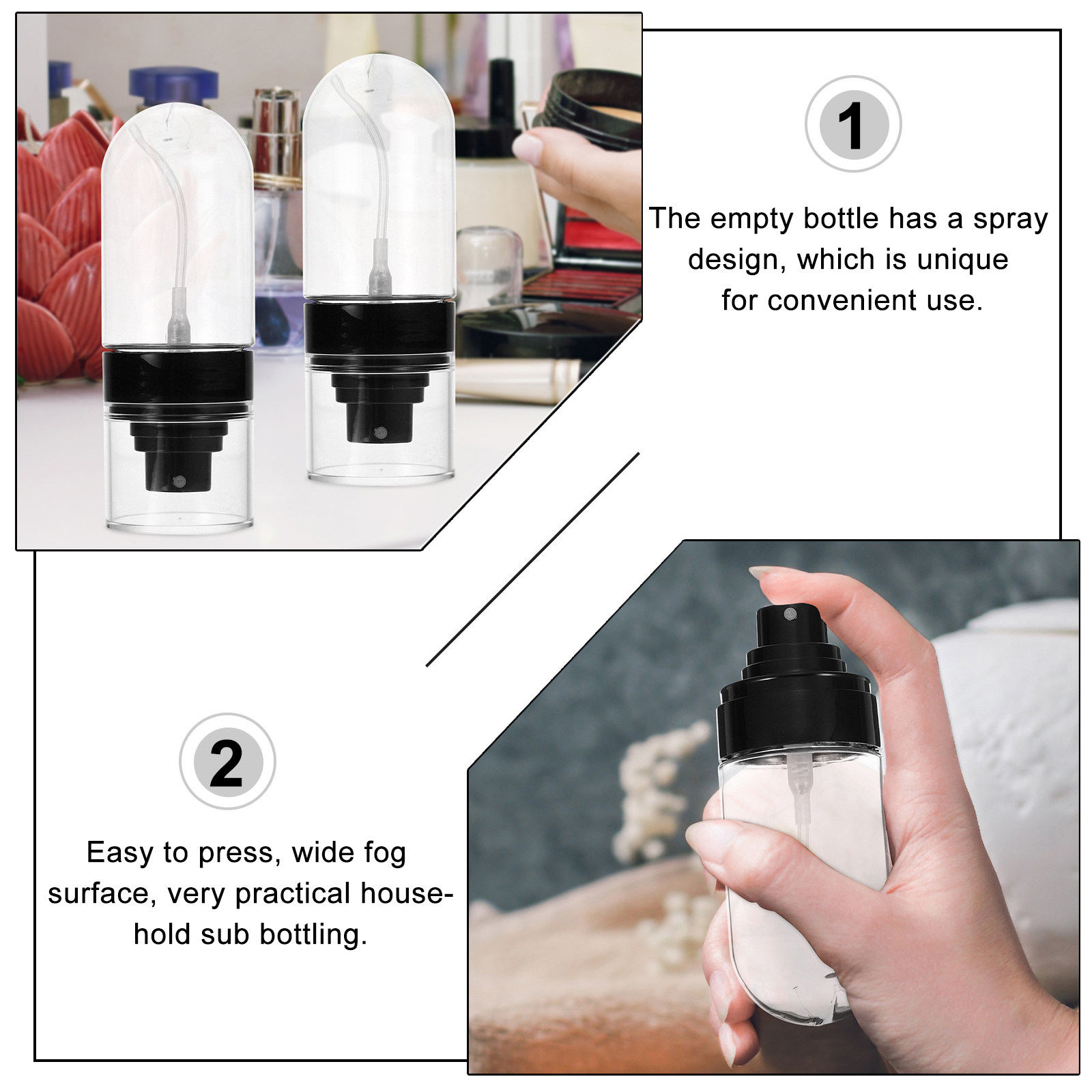 4Pcs Spray Bottles Travel Refi - Misting Bottle Fine avis et prix