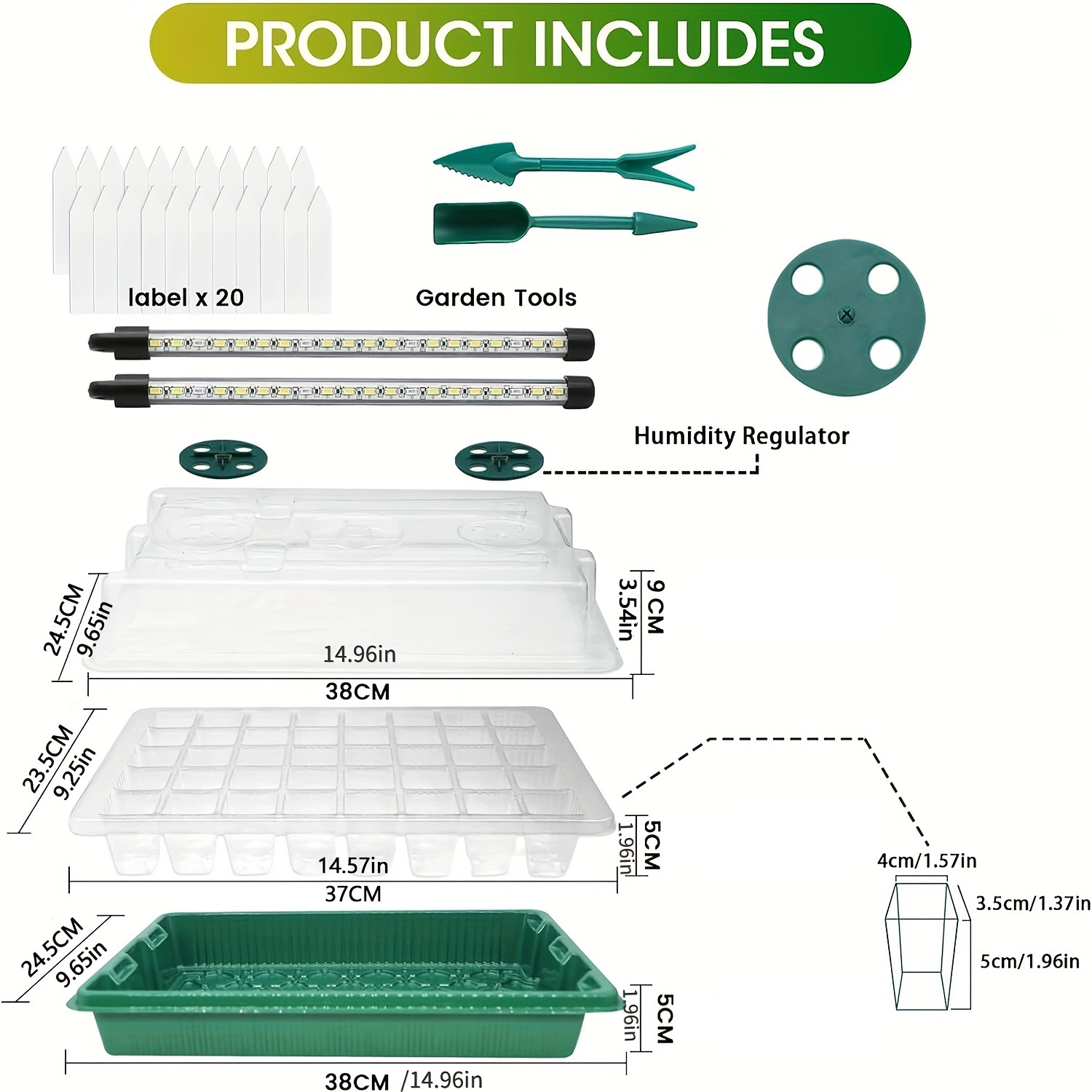 4-Pack Seed Starter Tray Kit 1 - Humidity Dome Kit avis et prix