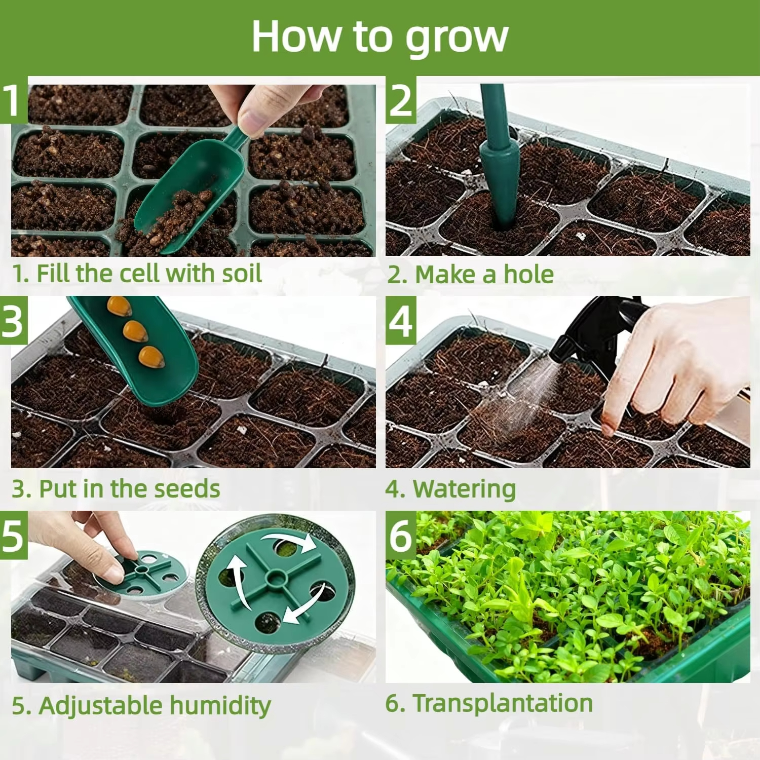3Pcs Seed Starter Tray Mini Gr - Humidity Dome Kit avis et prix
