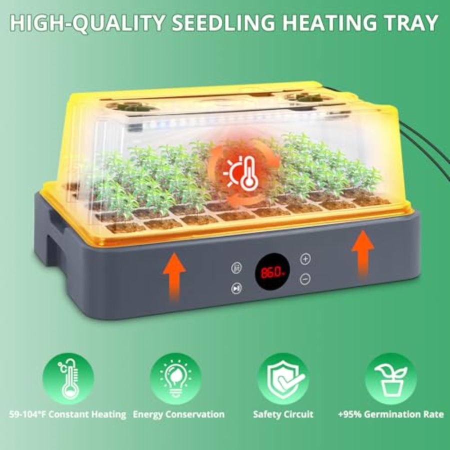 Seed Starter Tray with Grow Li - Humidity Dome Kit avis et prix