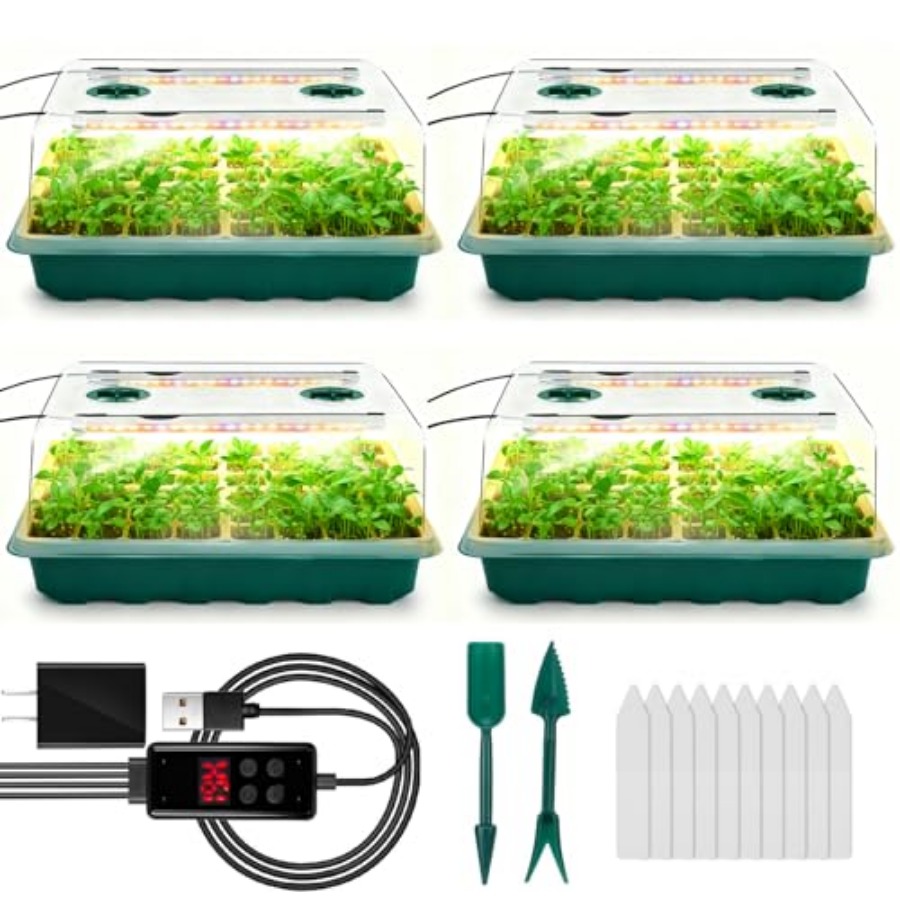 Seed Starter Tray with Grow Li - Humidity Dome Kit avis et prix