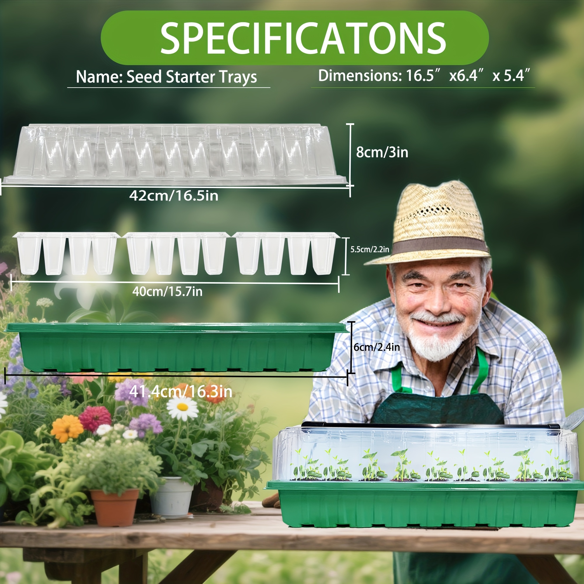 2PCS 72-Cell Seed Growing Kit  - Humidity Dome Kit avis et prix