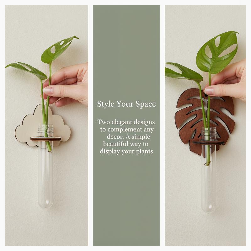 Wall Mounted Wooden Monstera H - Propagation Station Vase avis et prix