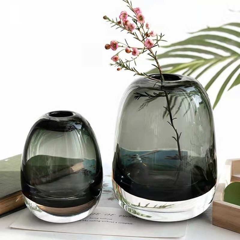 Smoke Gray Glass Vase, Hydropo - Propagation Station Vase avis et prix